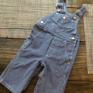 🚦Vintage Montgomery Ward Striped Overalls Blue